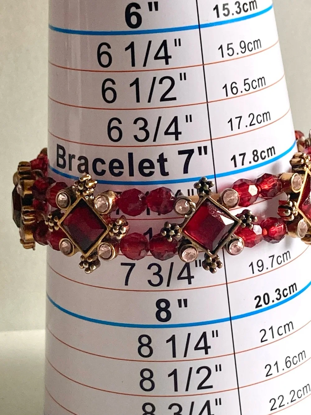 Red,Gold tone Statement Necklace and Earring bracelet 5 pc Set preloved Jewelry